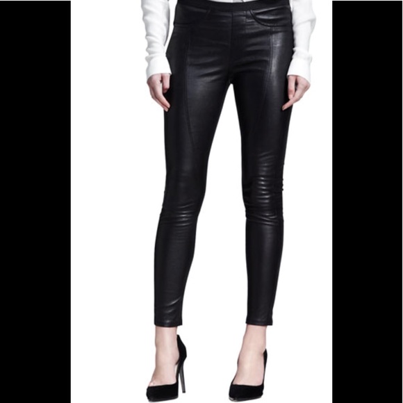 Helmut Lang Denim - Helmut Lang Genuine Designer Leather Leggings